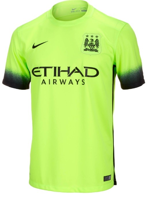 Детская форма футбольного клуба Манчестер Сити 2015/2016 (комплект: футболка + шорты + гетры)