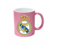 Кружка керамика розовая перламутровая 330мл Реал Мадрид
